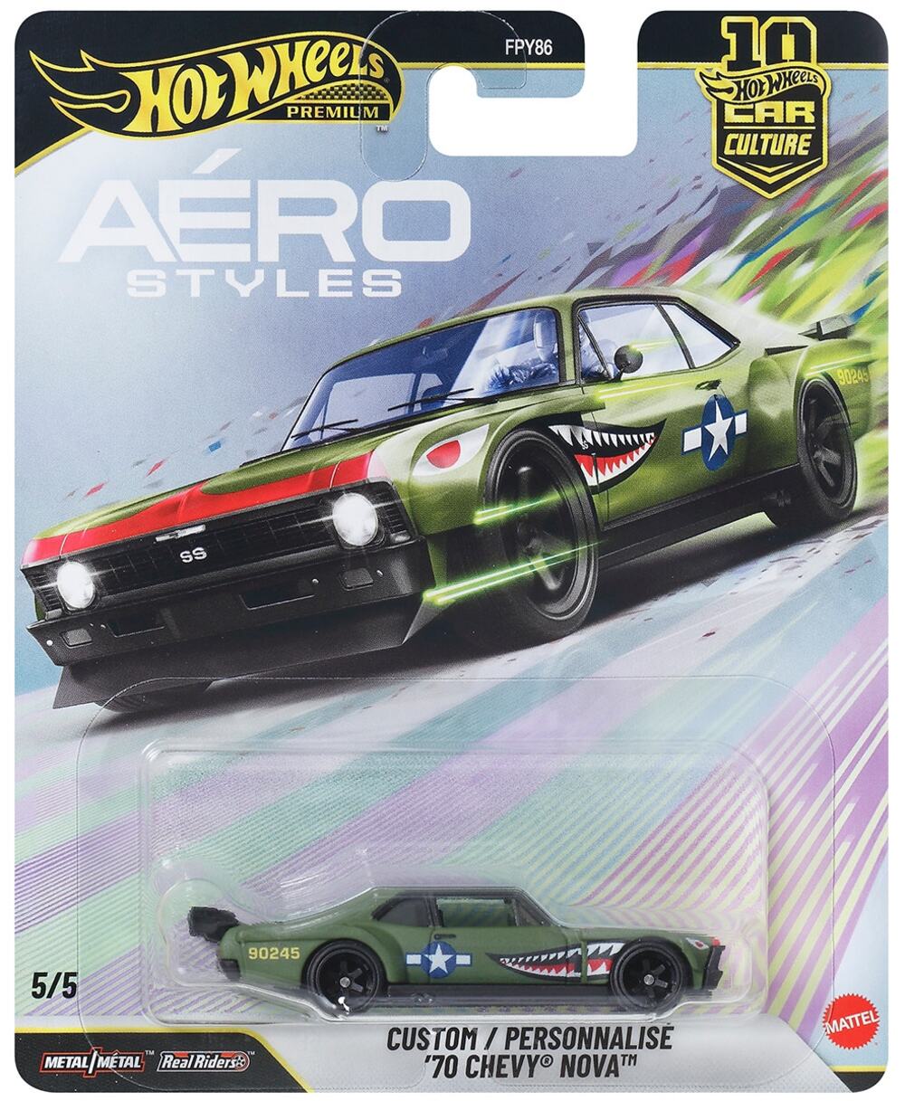 Hot Wheels Car Culture Aero Styles Custom 70 Chevy Nova NIB